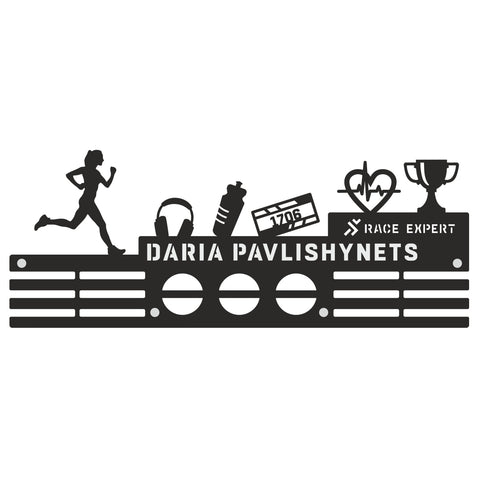 Іменна металева медальниця Race Expert